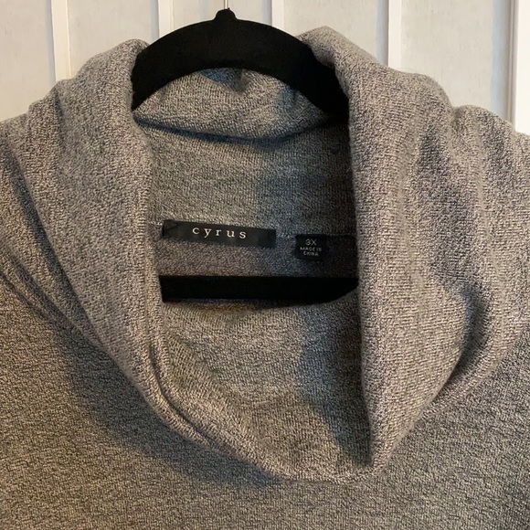 Cyrus Woman’s Sweater Long Sleeves Gray 3X - Picture 2 of 4